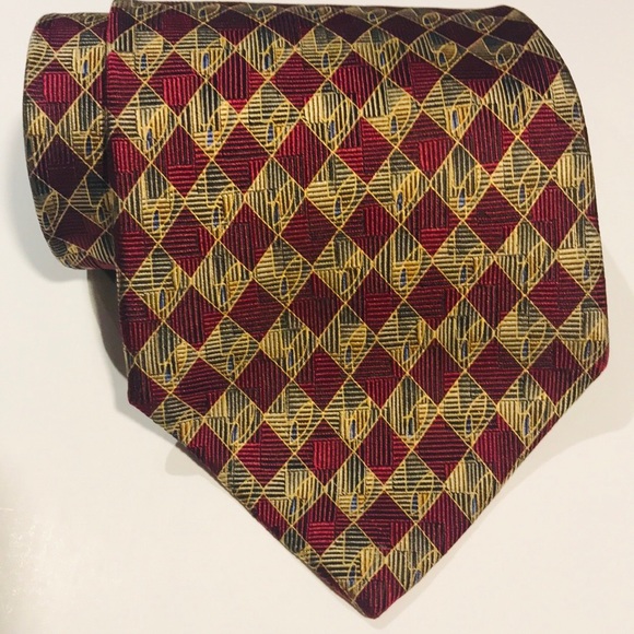 Roundtree & Yorke Hand Sewn 100% Silk Tie - Picture 1 of 3
